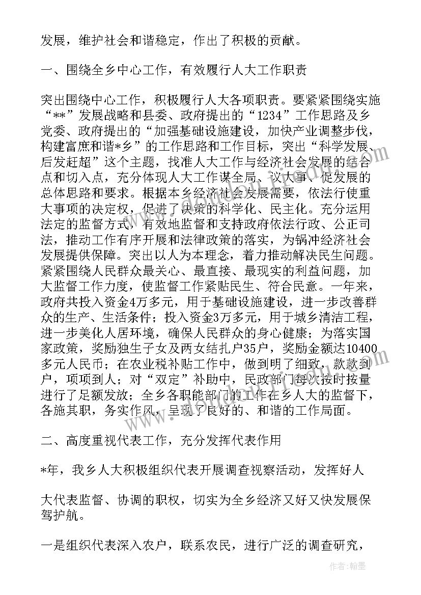 最新丹水镇人大工作报告会议 人大工作报告(实用8篇)