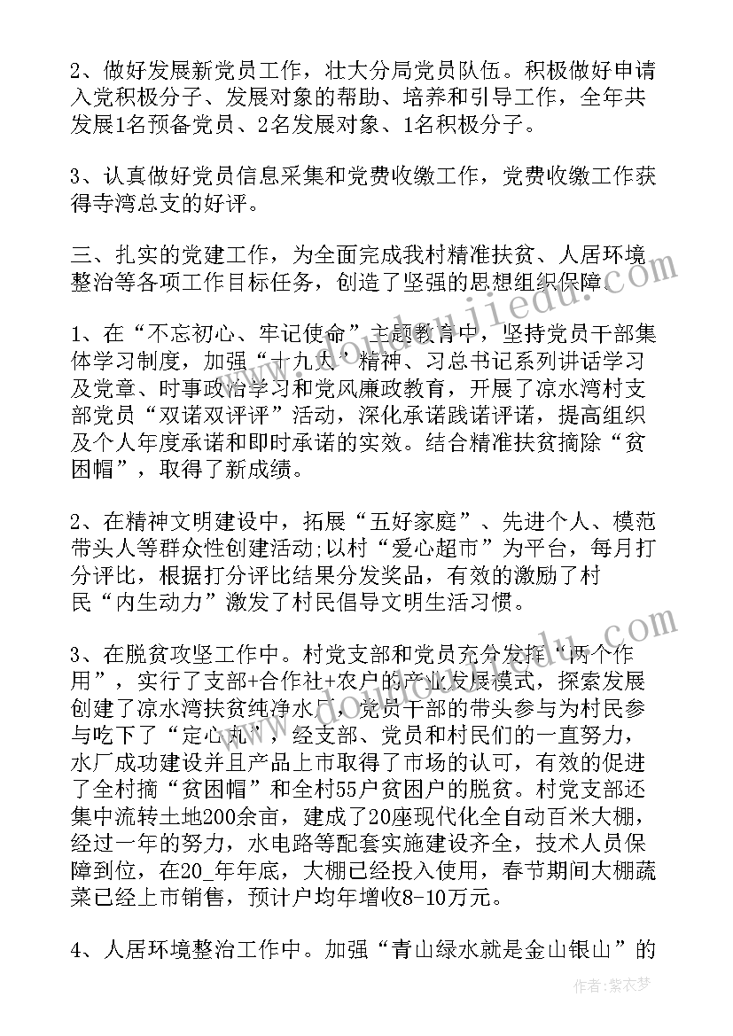 村党总支部工作报告 农村党支部工作报告(优质5篇)