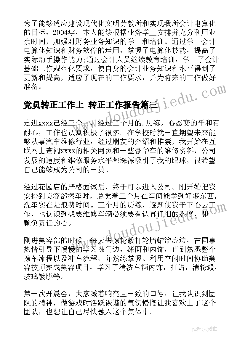 党员转正工作上 转正工作报告(模板7篇)