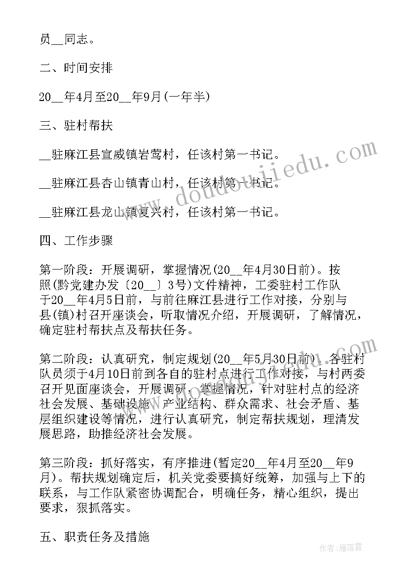 2023年第一书记帮扶工作报告 驻村第一书记的帮扶计划(大全8篇)