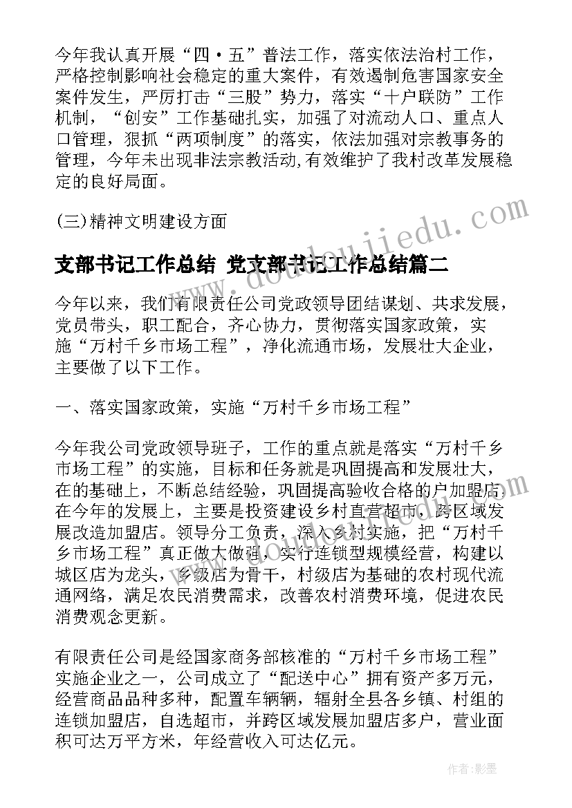 最新支部书记工作总结 党支部书记工作总结(大全6篇)