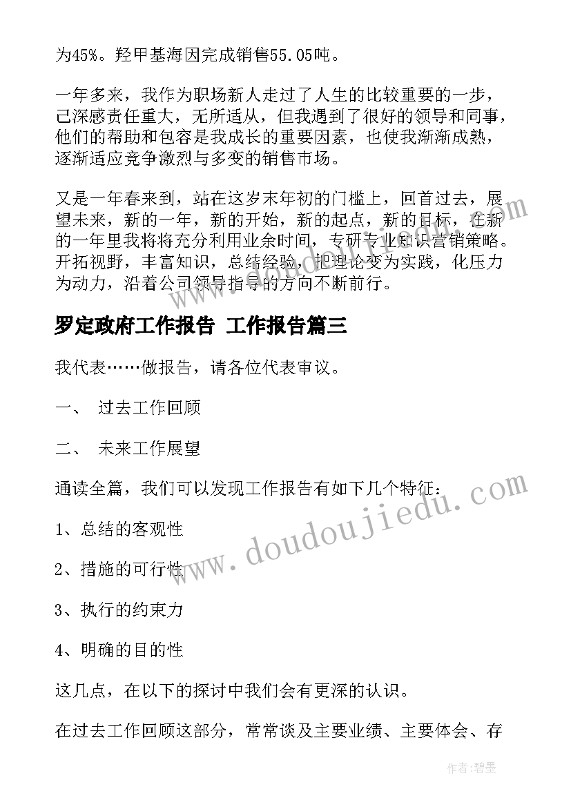 2023年罗定政府工作报告 工作报告(大全8篇)