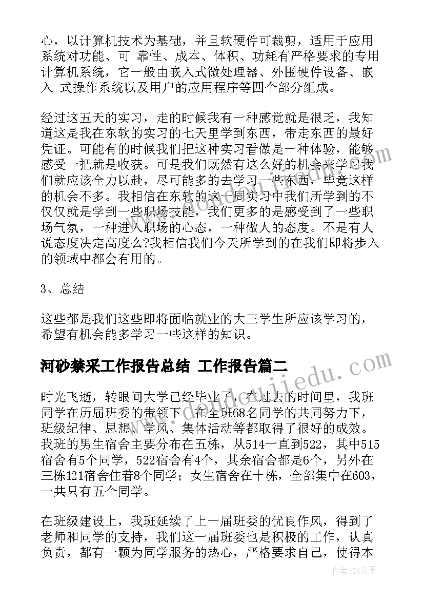 2023年河砂禁采工作报告总结 工作报告(大全10篇)