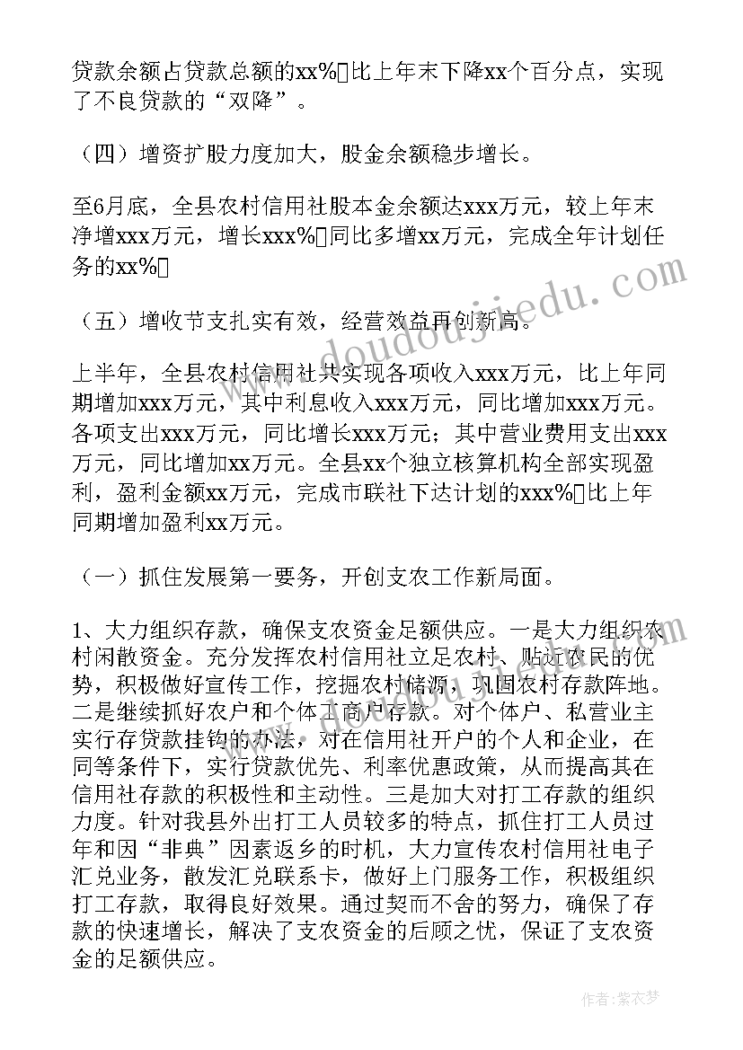 信用社党支部年度工作总结 信用社工作报告(通用5篇)