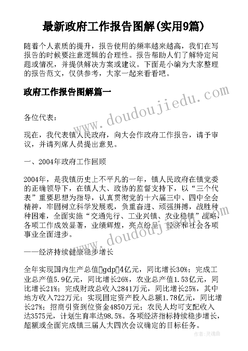 最新政府工作报告图解(实用9篇)