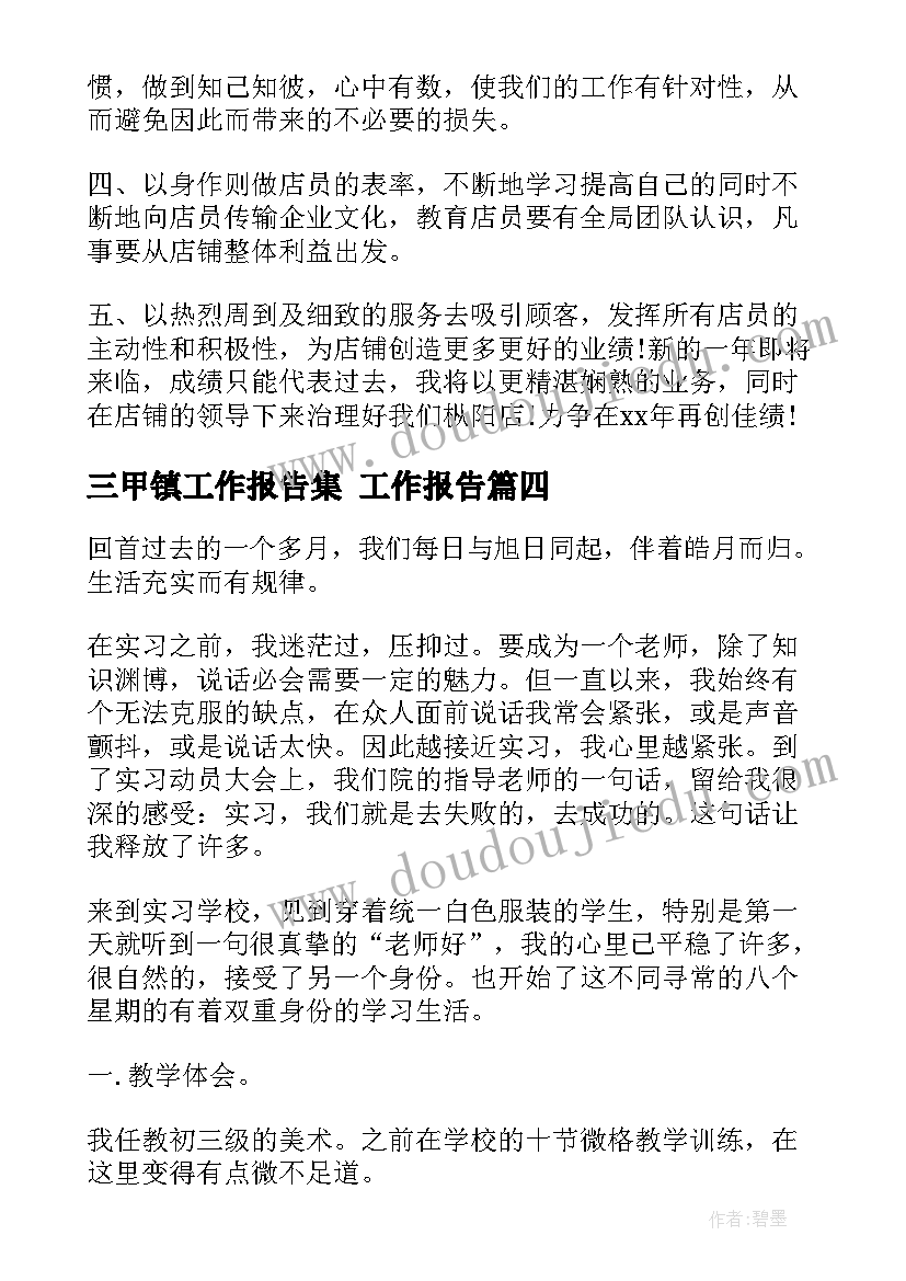 2023年三甲镇工作报告集 工作报告(精选5篇)