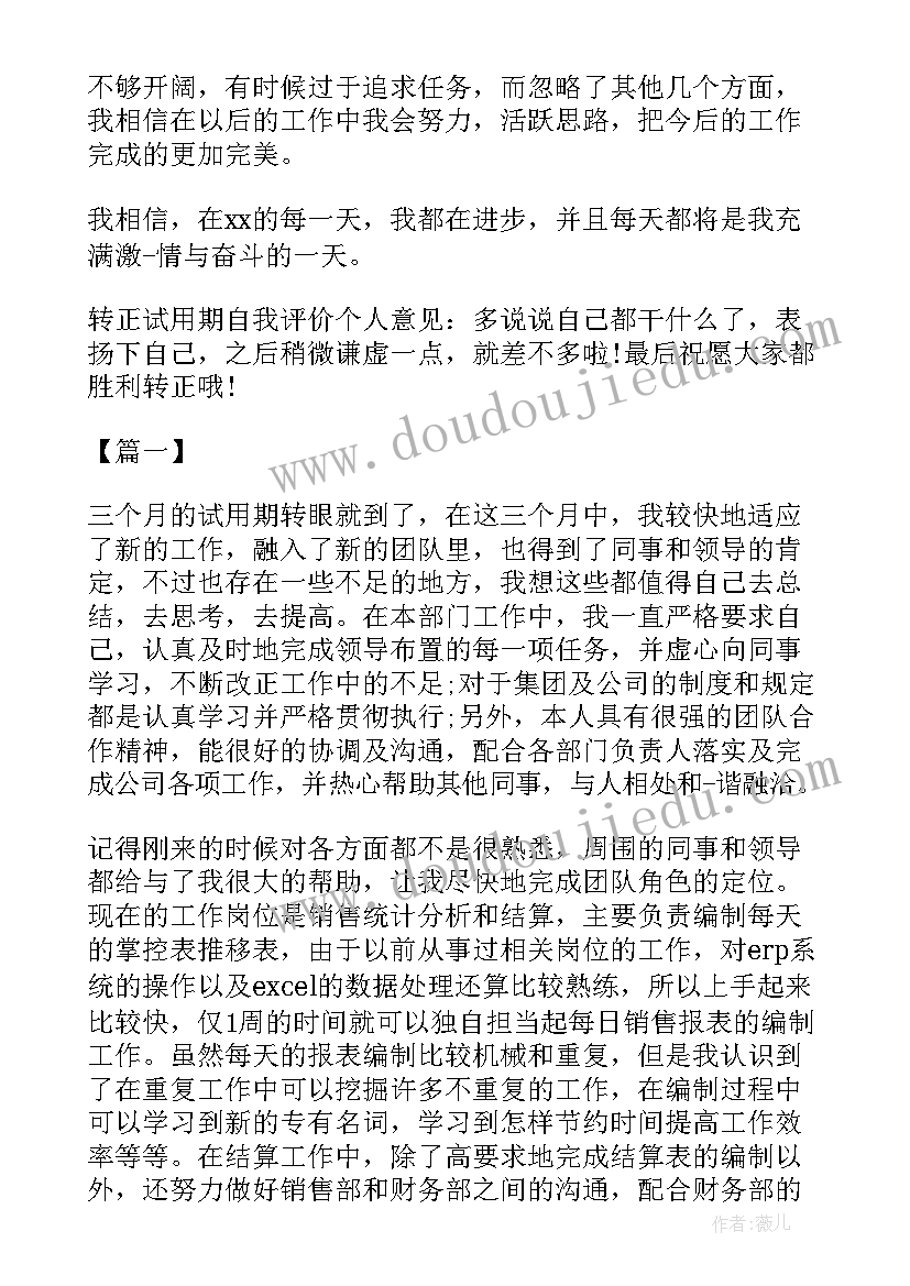 2023年试用期自评转正工作报告总结 的转正试用期自我评价(汇总5篇)