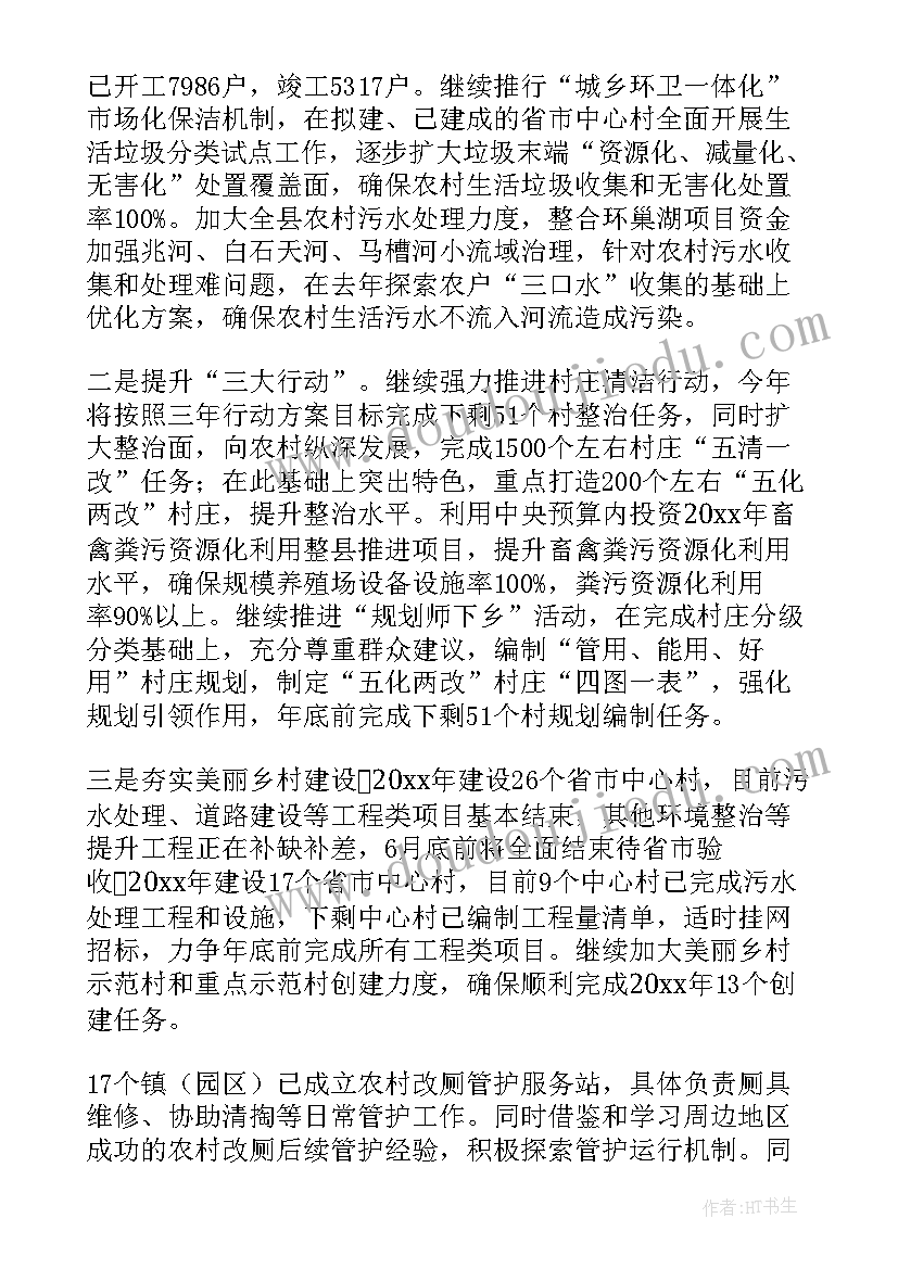 最新人居环境工作情况汇报 人居环境整治工作报告(汇总5篇)