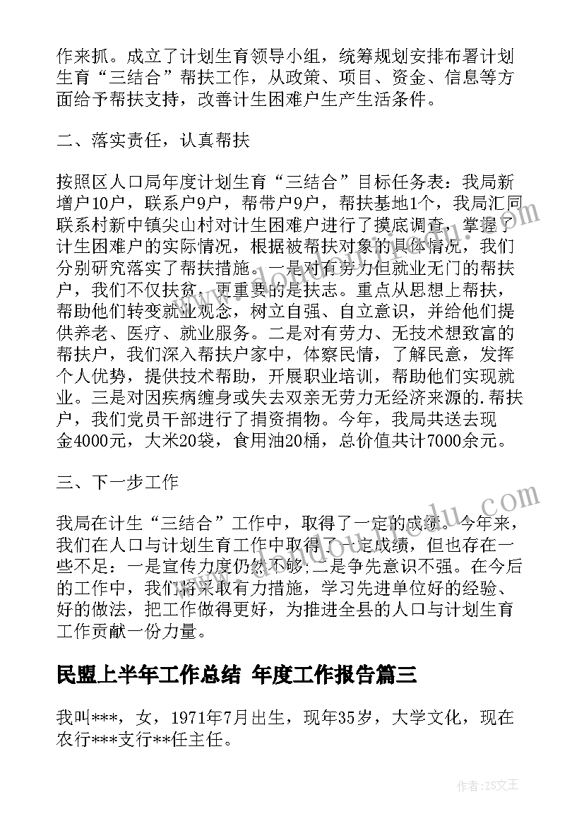 最新民盟上半年工作总结 年度工作报告(汇总7篇)