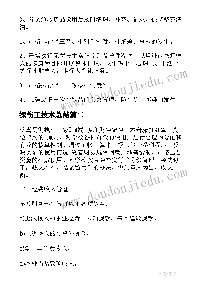 最新探伤工技术总结(实用10篇)