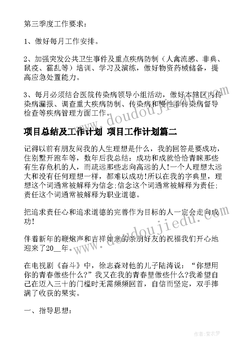 最新项目总结及工作计划 项目工作计划(大全5篇)