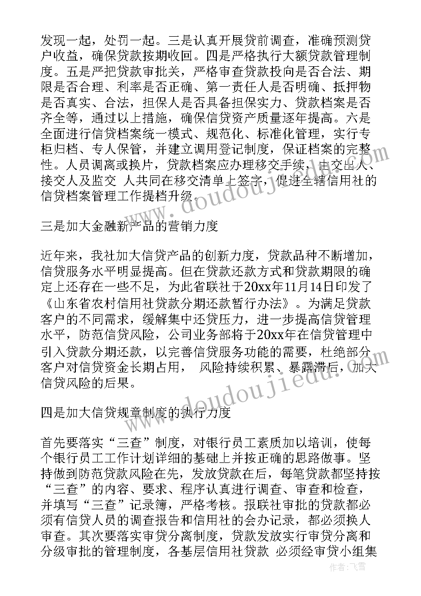 最新信贷投放工作计划(精选7篇)