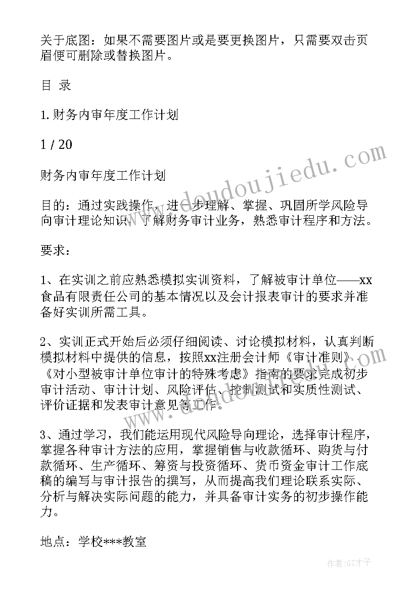 团区委内审工作计划和目标 银行内审工作计划方案(通用6篇)