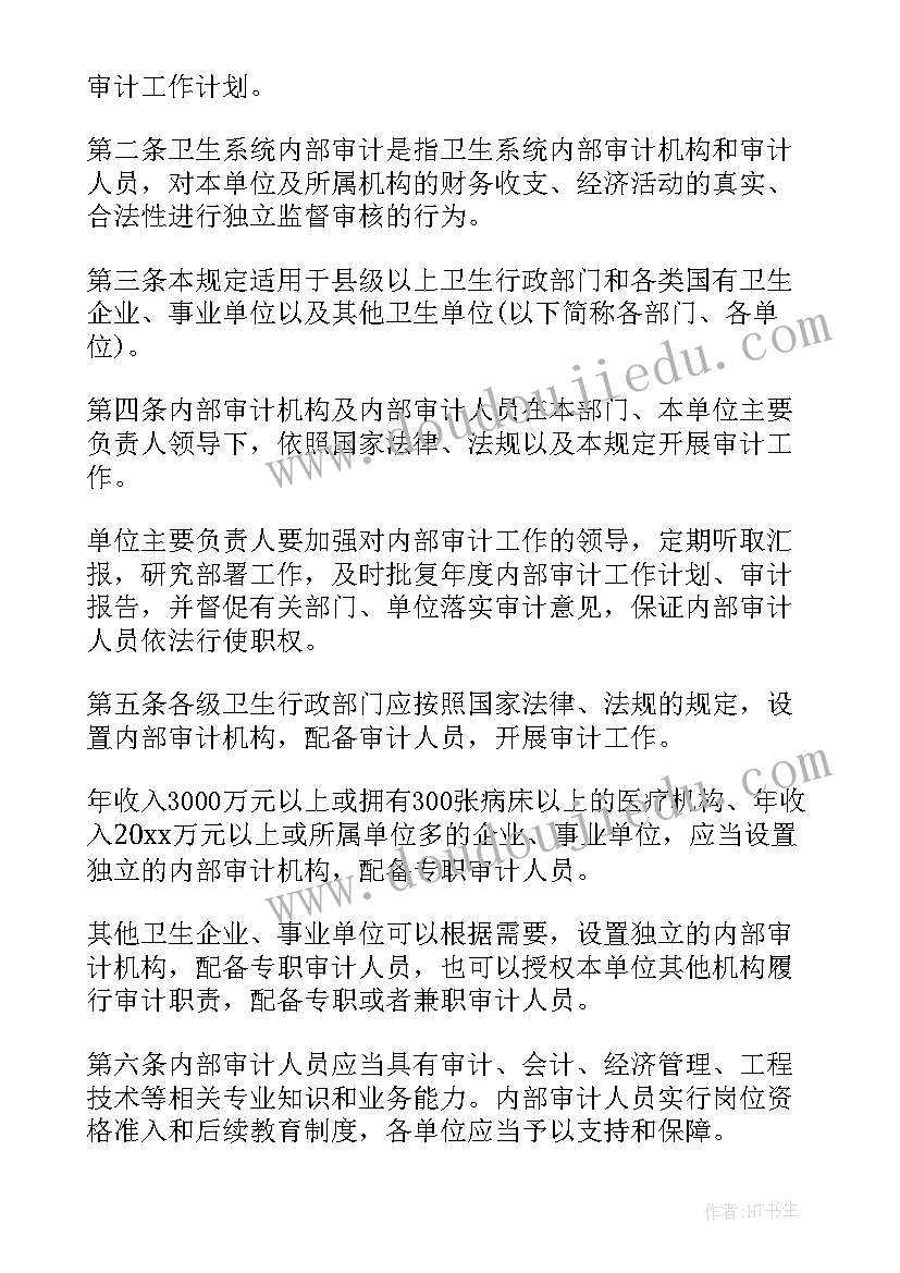 内控审计专业工作计划(实用5篇)