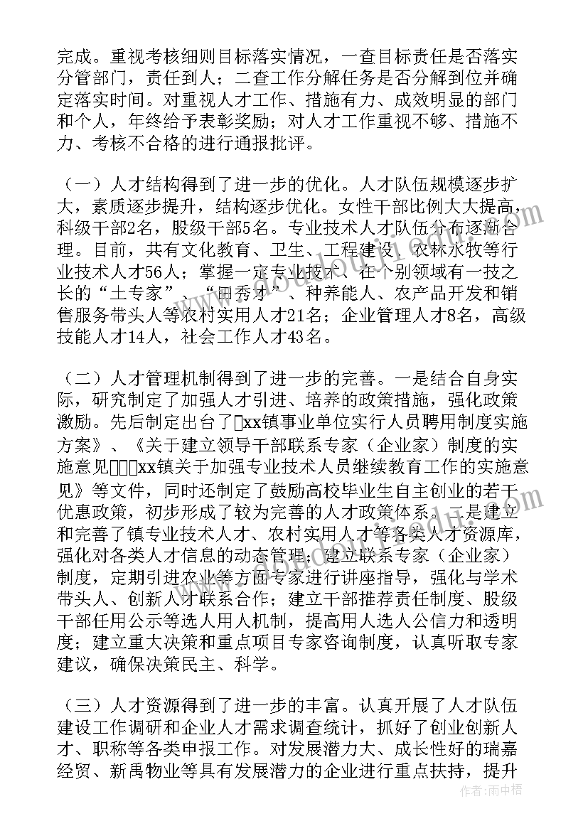 拔尖人才年度工作总结 人才工作计划(优质8篇)