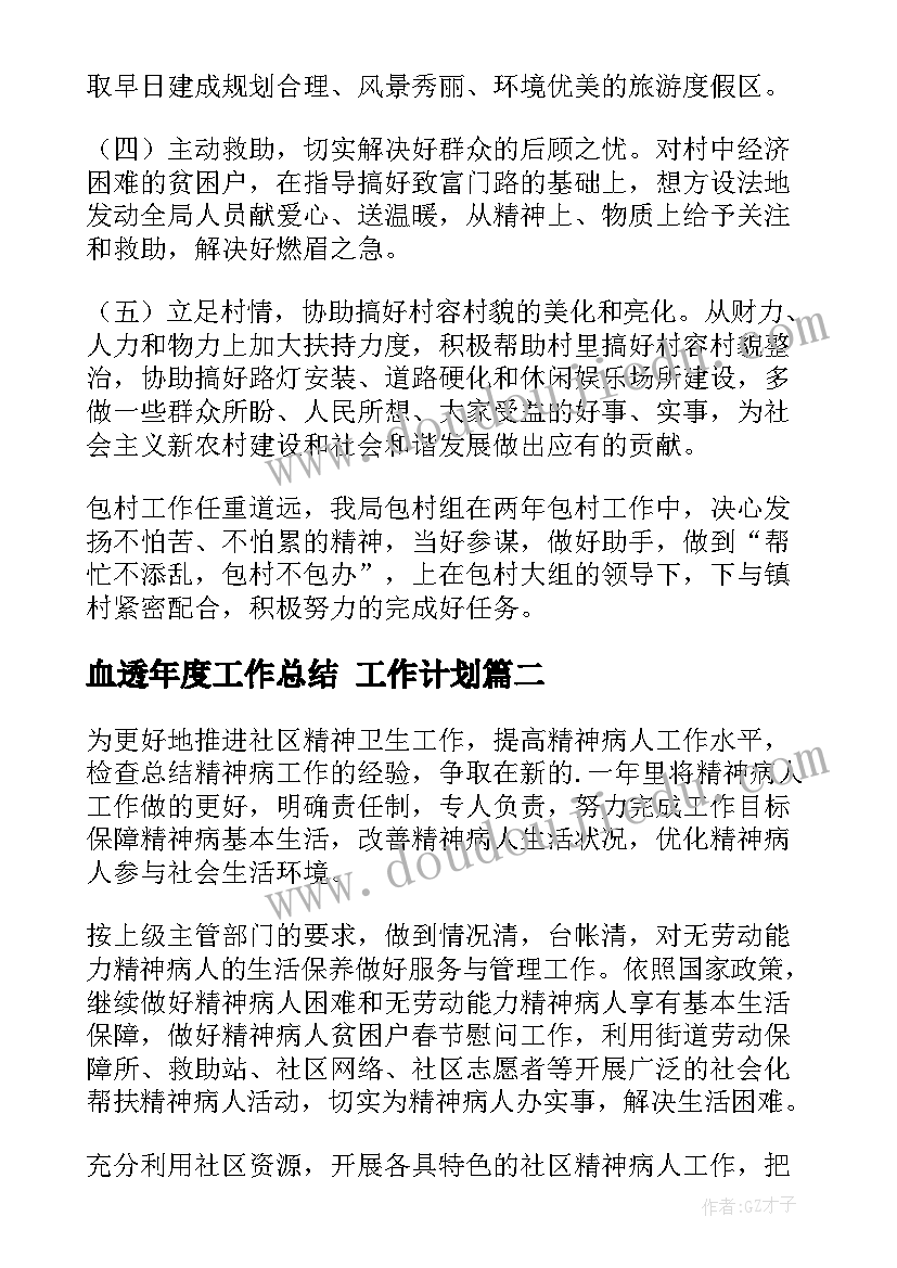 2023年血透年度工作总结 工作计划(汇总9篇)