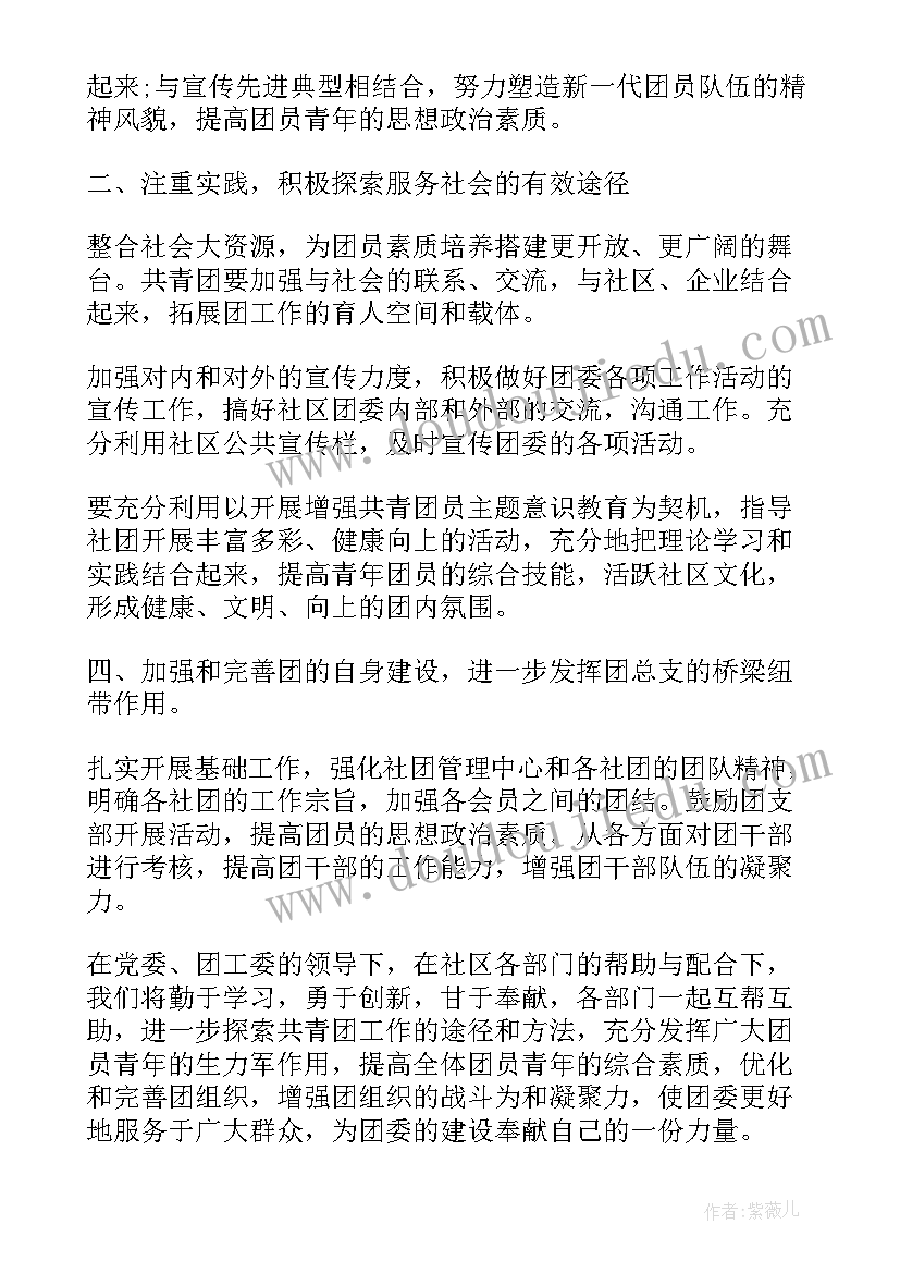 最新团委的工作规划(实用6篇)