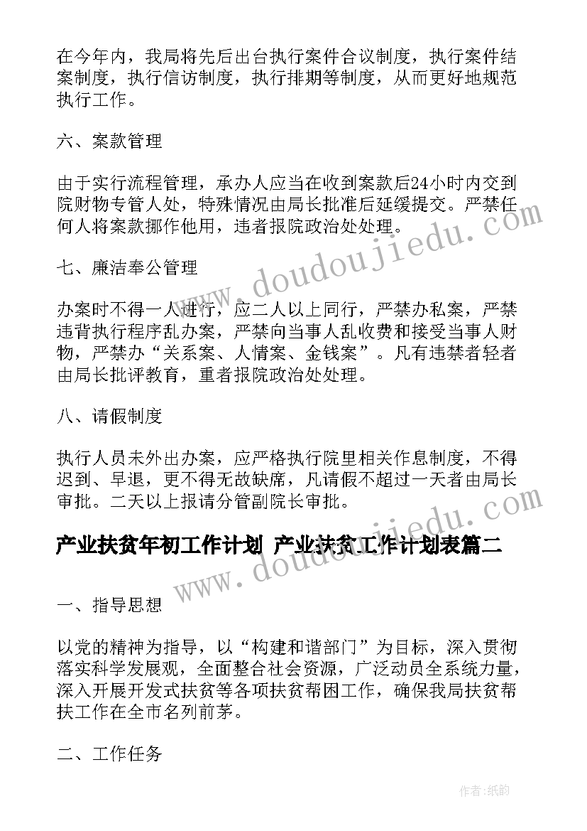 2023年产业扶贫年初工作计划 产业扶贫工作计划表(汇总5篇)