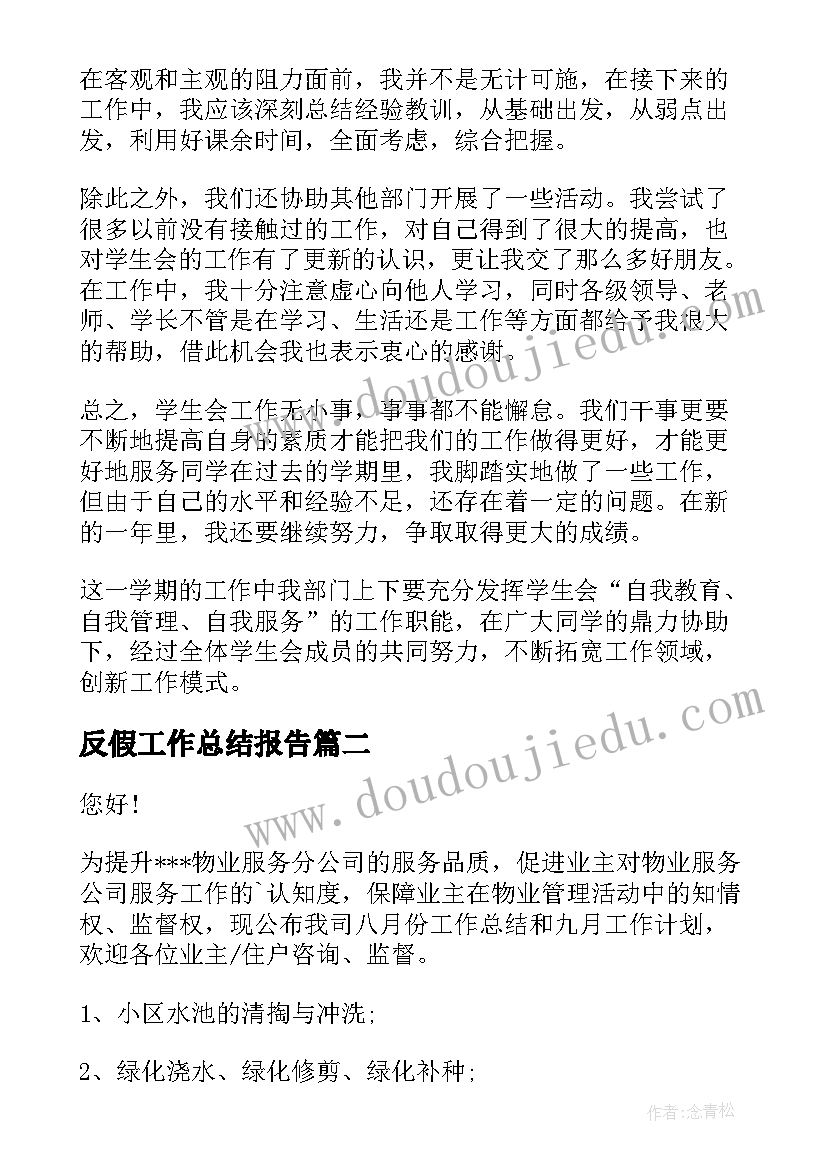 2023年反假工作总结报告(精选7篇)