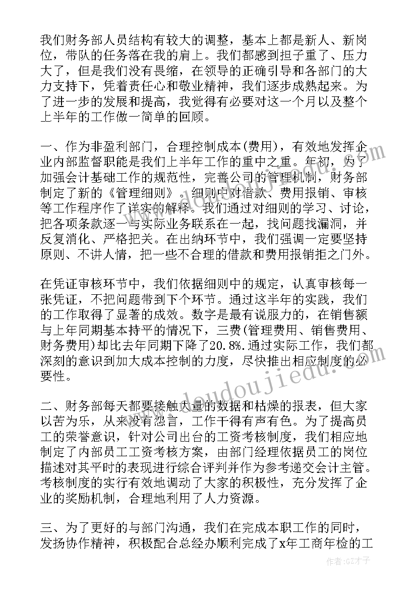 最新刚上任财务部长工作总结(通用9篇)