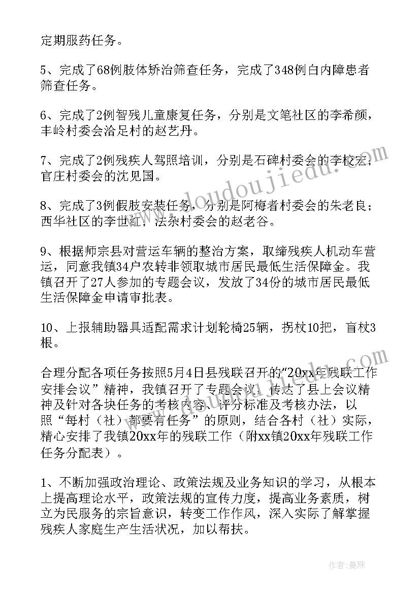 乡镇残疾人文化工作总结报告 残疾人工作总结(大全5篇)