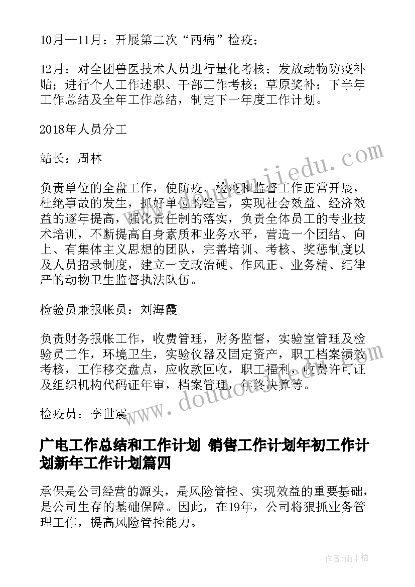 最新广电工作总结和工作计划 销售工作计划年初工作计划新年工作计划(实用8篇)