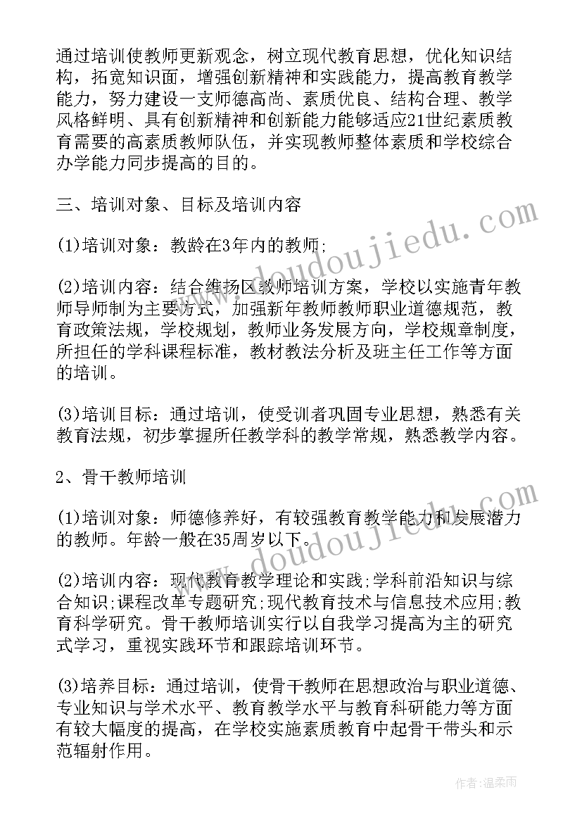 最新小学教师学校培训计划方案(优秀10篇)