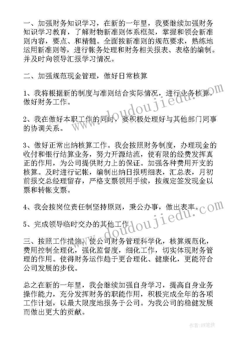 最新分销财务工作计划 财务工作计划财务工作计划(模板9篇)