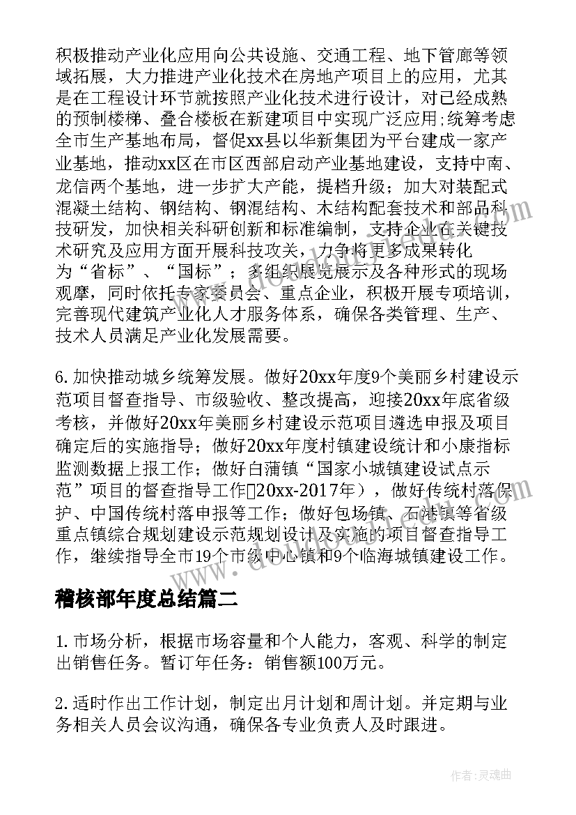 2023年稽核部年度总结(实用9篇)