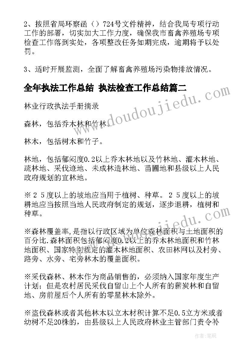 最新全年执法工作总结 执法检查工作总结(通用9篇)