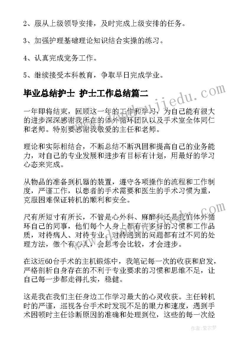 最新毕业总结护士 护士工作总结(模板10篇)