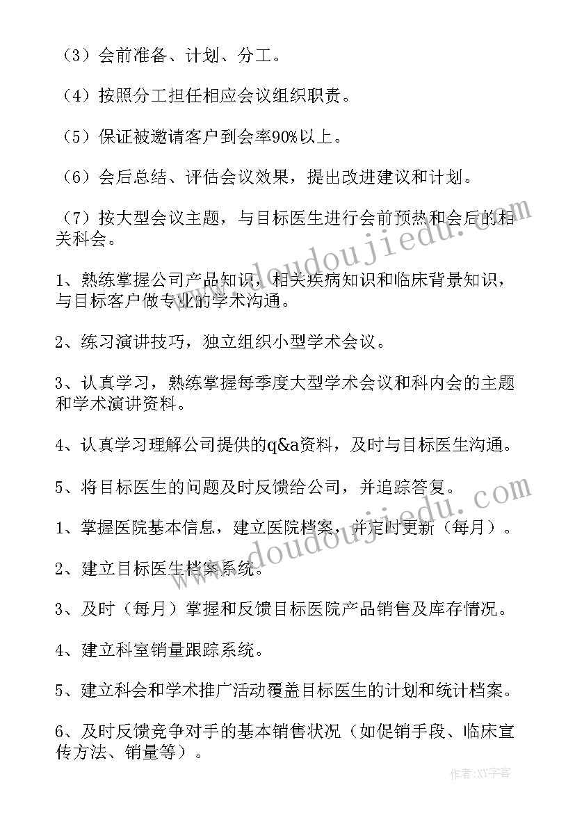 2023年妇代会代表主要表现 医药代表工作计划(优秀6篇)