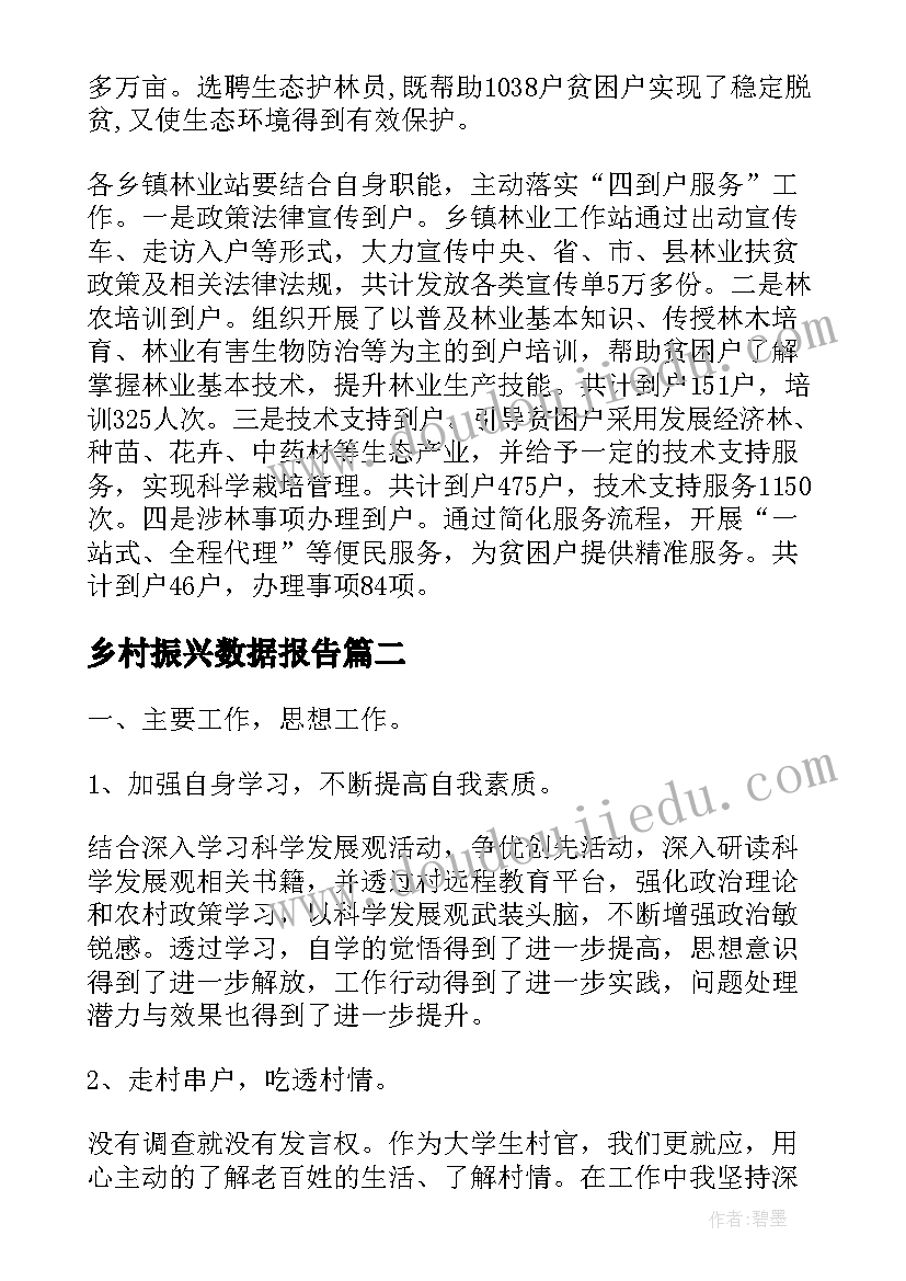 最新乡村振兴数据报告(优秀10篇)