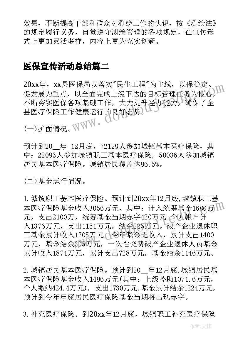 医保宣传活动总结(优秀10篇)