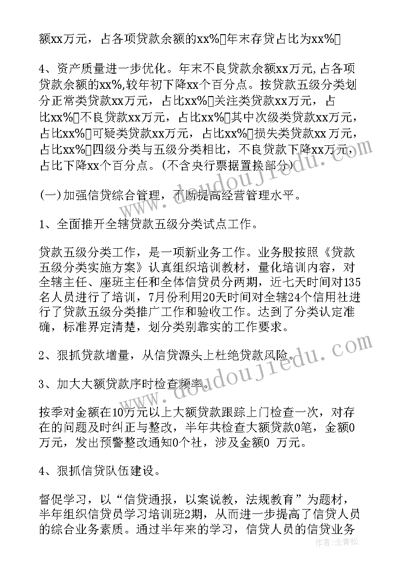 最新个人信贷工作总结报告(优秀8篇)