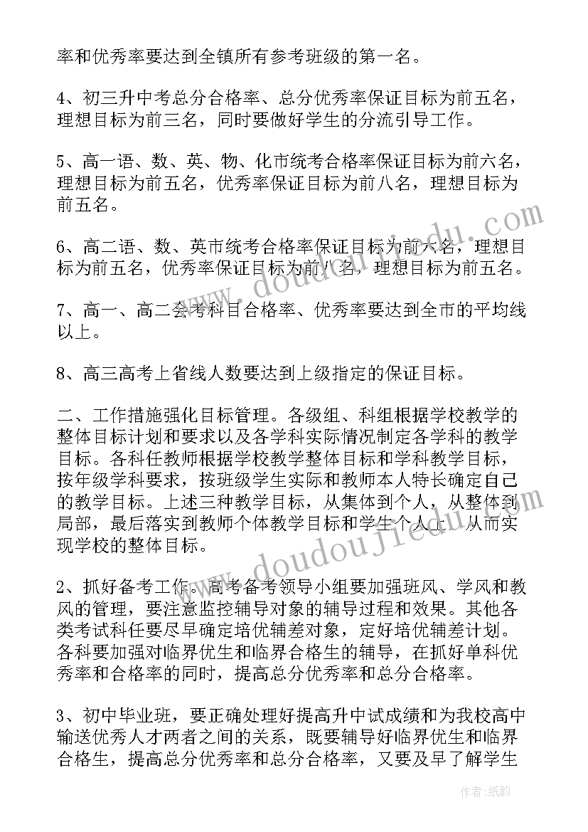 2023年高中学校工作计划(实用8篇)