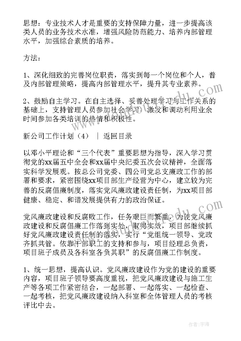 新公司成立的计划(模板10篇)