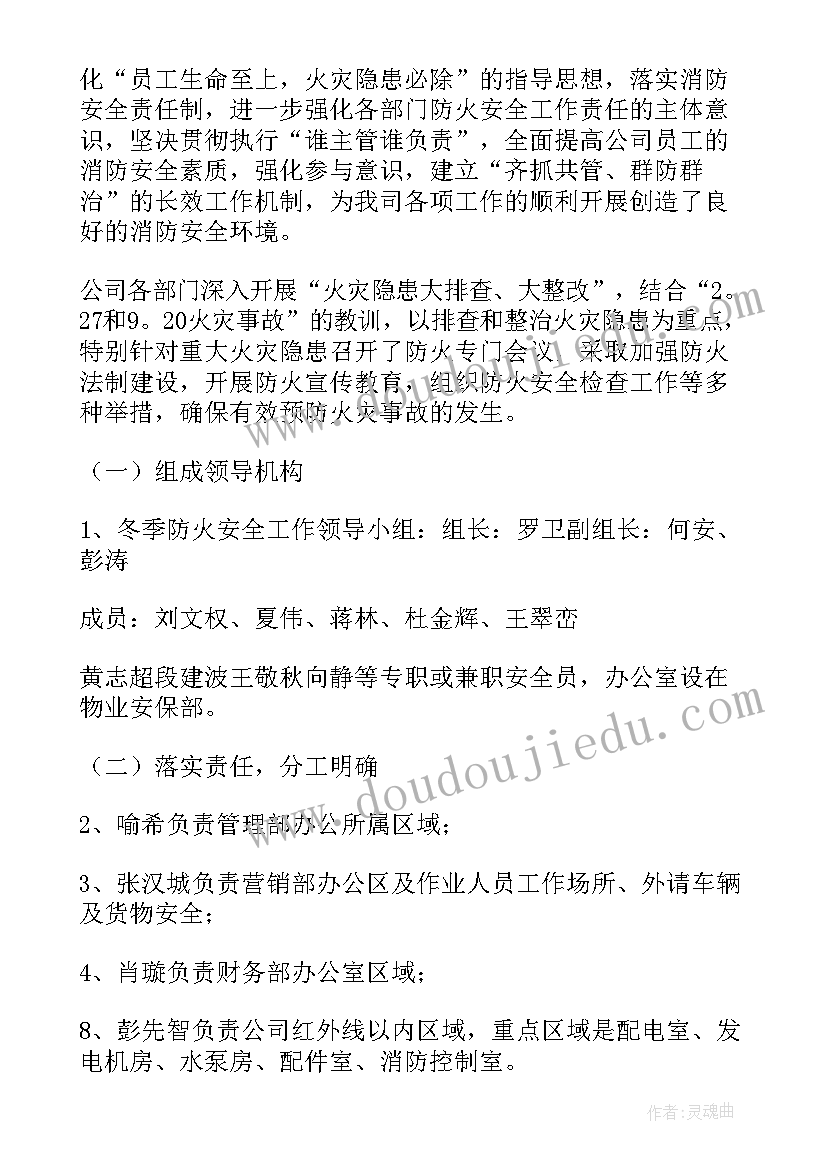 冬季防火思想汇报(优秀6篇)