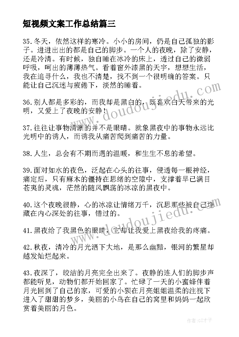 2023年短视频文案工作总结(大全8篇)