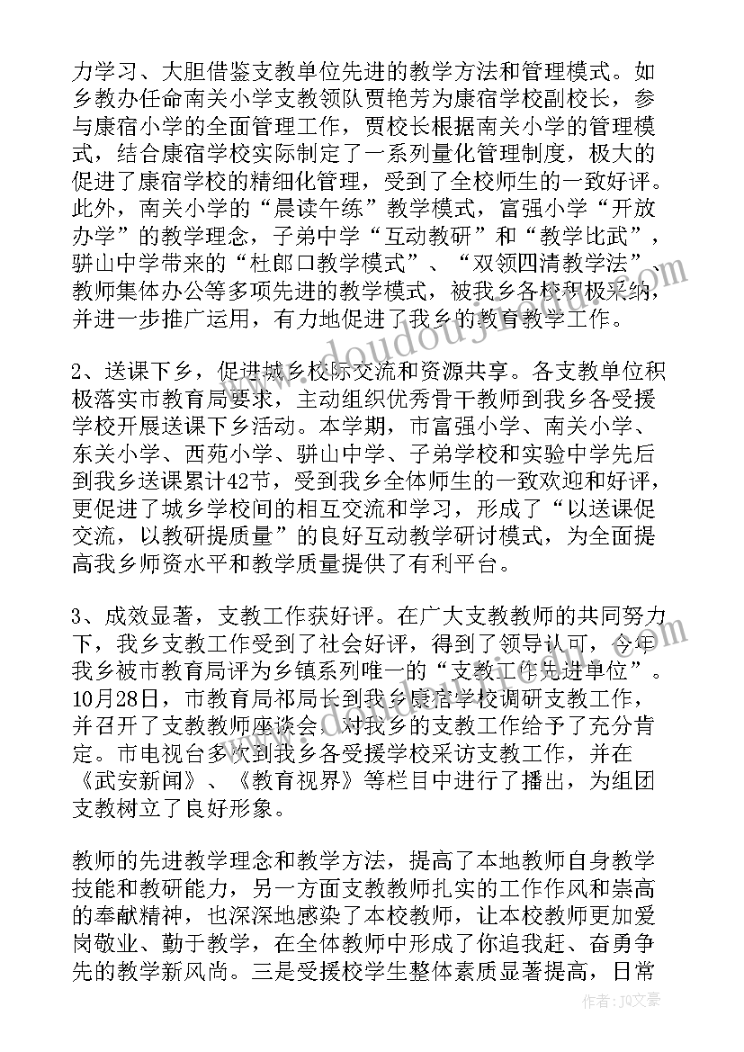 最新支教工作总结微博发言(优质6篇)