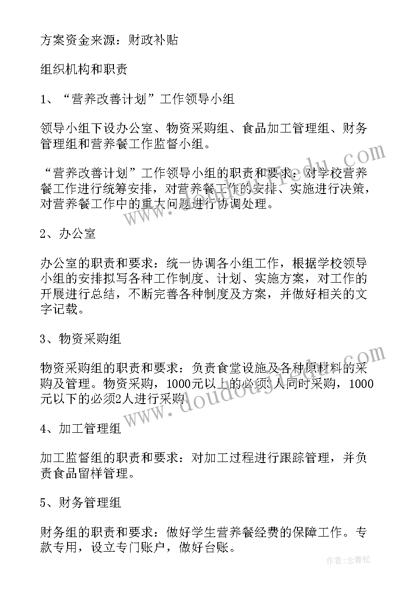 营养师的计划与措施 营养员工作计划(精选7篇)