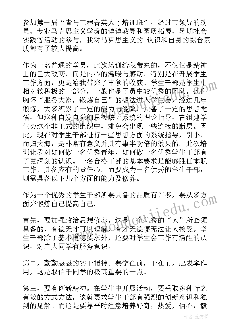 2023年青马班培训总结报告(优秀7篇)