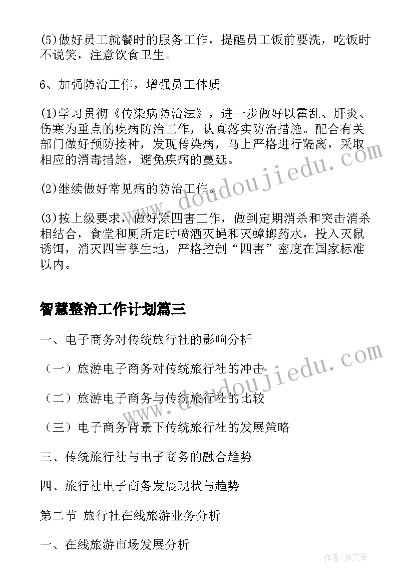 2023年智慧整治工作计划(大全10篇)