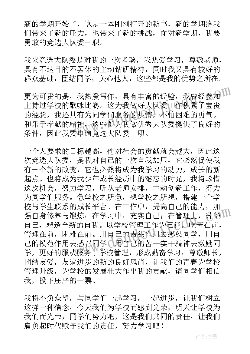 2023年学生大队委委员工作总结(优秀9篇)