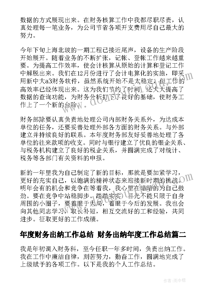 2023年年度财务出纳工作总结 财务出纳年度工作总结(实用7篇)