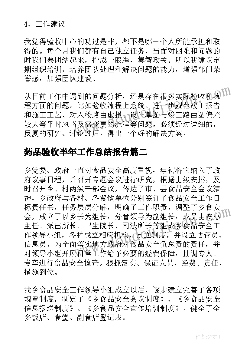 2023年药品验收半年工作总结报告(大全5篇)