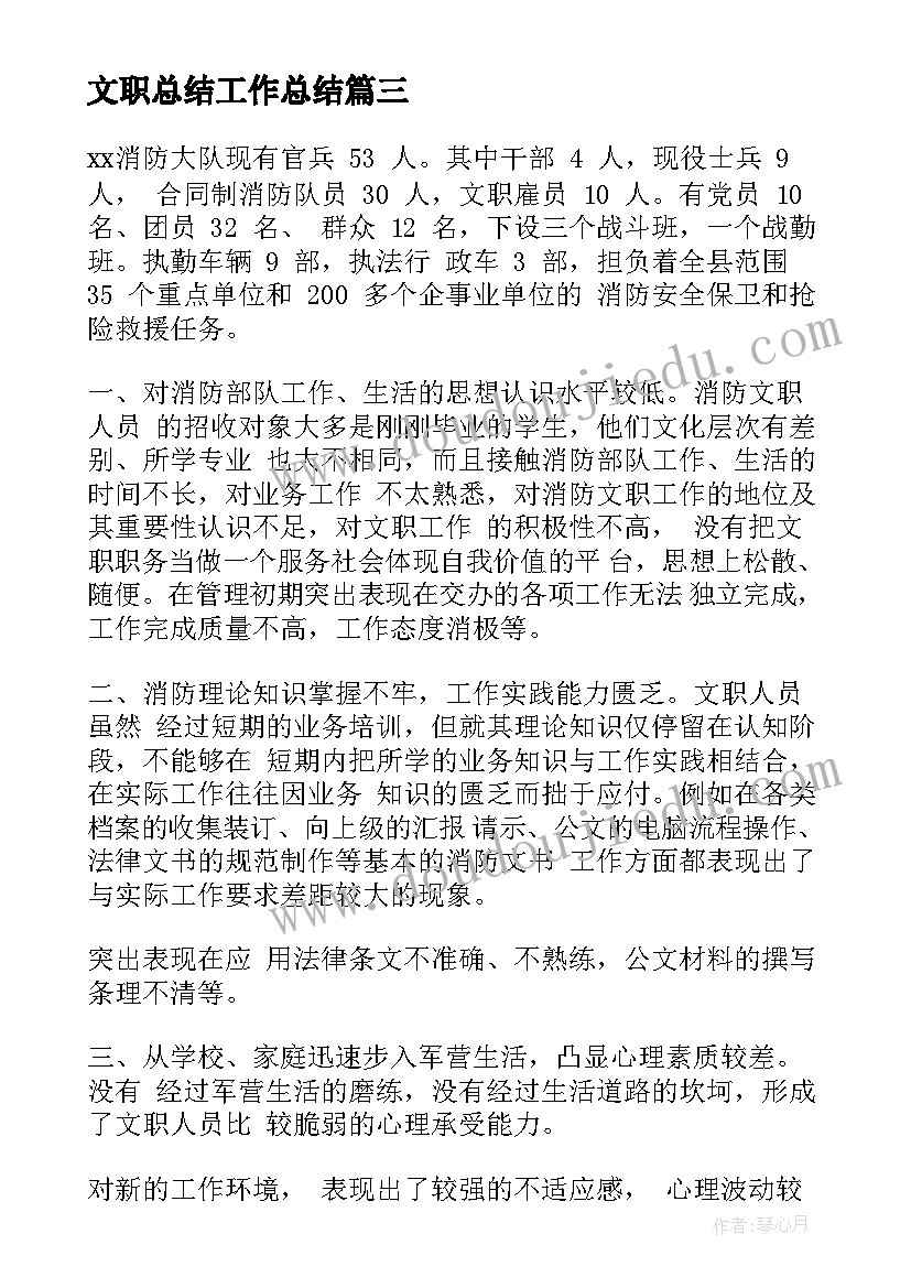 文职总结工作总结(模板6篇)