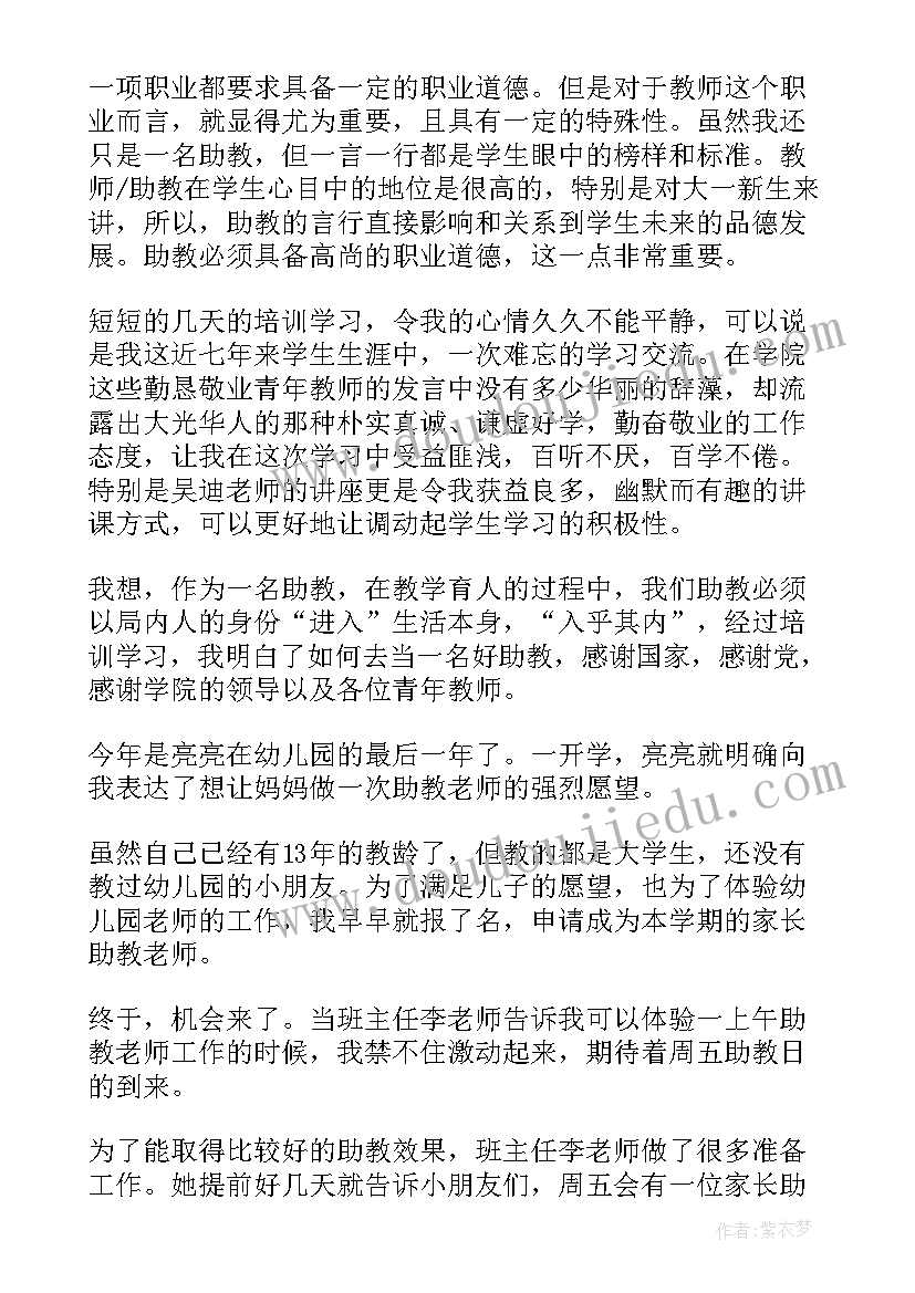 2023年工作总结感悟助教(实用9篇)