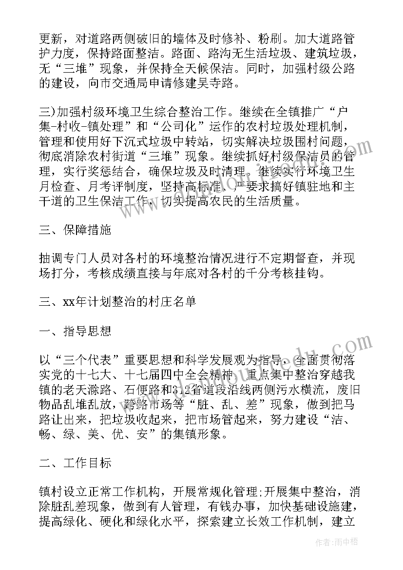 最新危房整治工作方案 社区环境整治工作计划(优秀9篇)