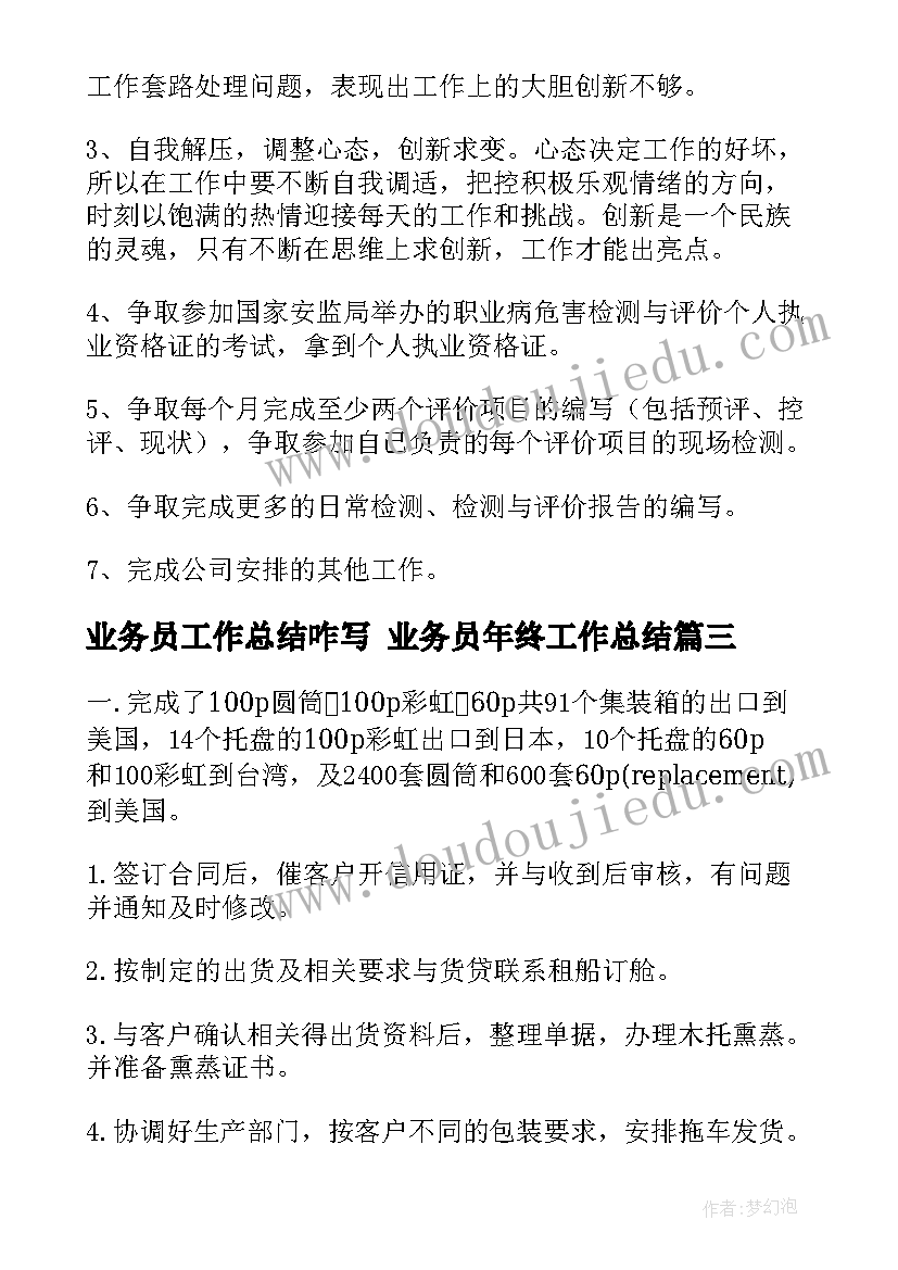 最新业务员工作总结咋写 业务员年终工作总结(汇总7篇)